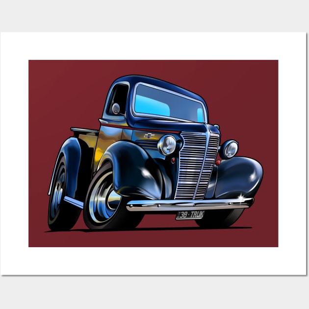 Old Classic Pickup Truck Wall Art by Aiqkids Design
